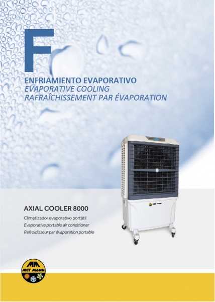 Portable axial evaporative air conditioner 6.000 m3/h - AXIAL COOLER 8000