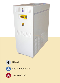 Caldera d′aire calent a gasoil de 28 kW - GG-25