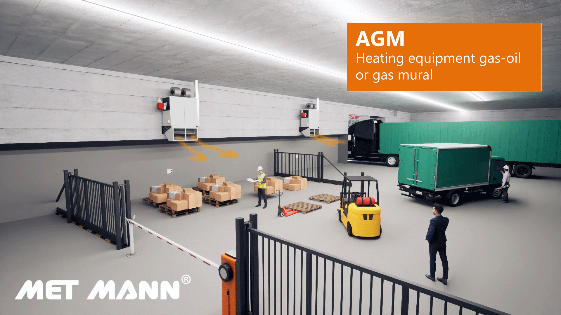 Wall heating equipment