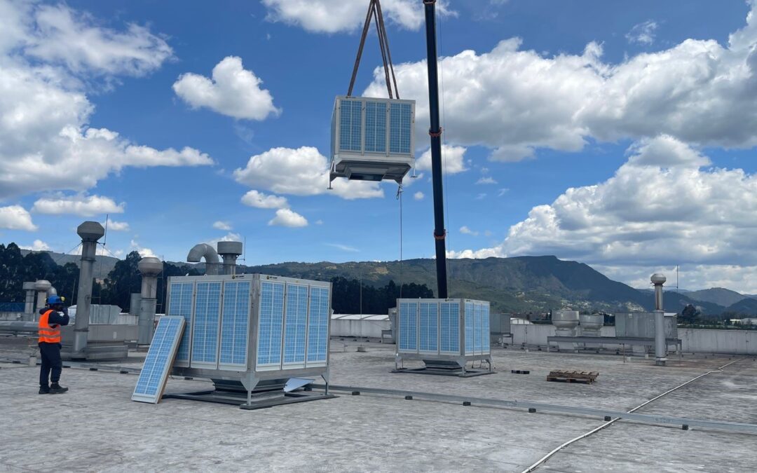 Instalação de condicionadores de ar evaporativos na Colômbia