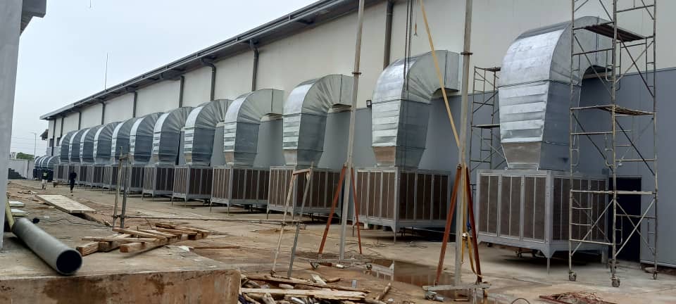 Ar condicionado evaporativo para a indústria farmacêutica no Mali
