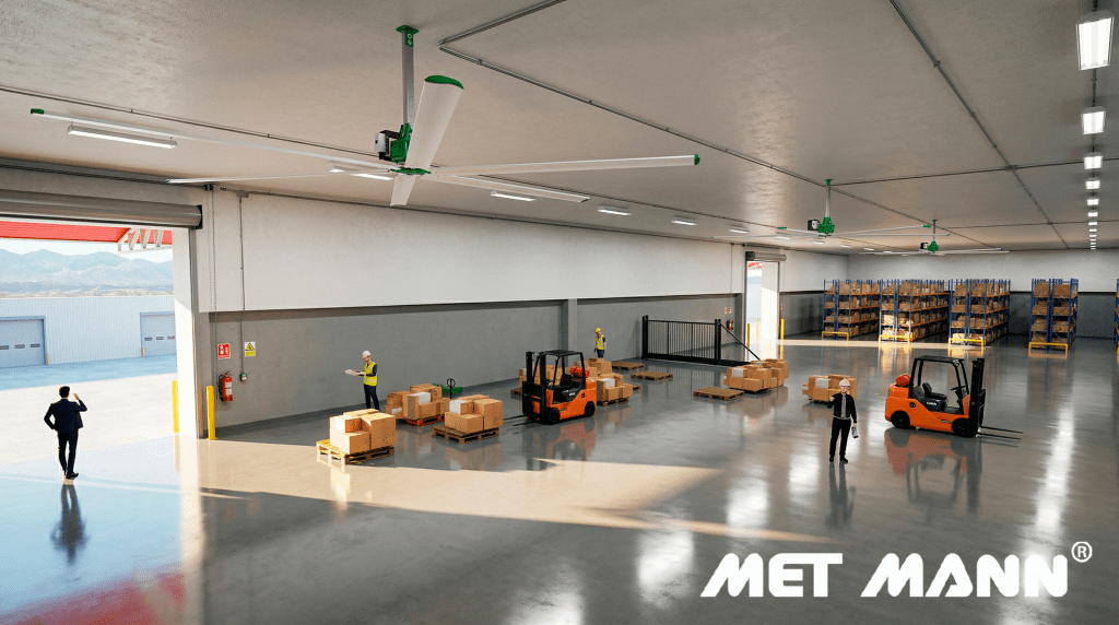 instalacion en fabrica ventilador de largo formato met mann