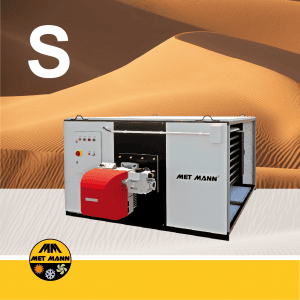 MM-W - Generador de aire caliente para procesos post cosecha. Capacidad de calefacción de 335 a 390 kW con caudales y presiones a medida.