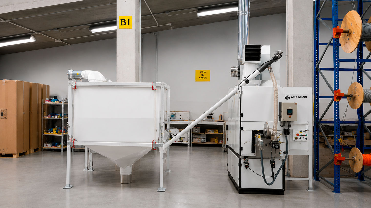 Instalacion generador de combustibles granulados BIO MANN MET MANN